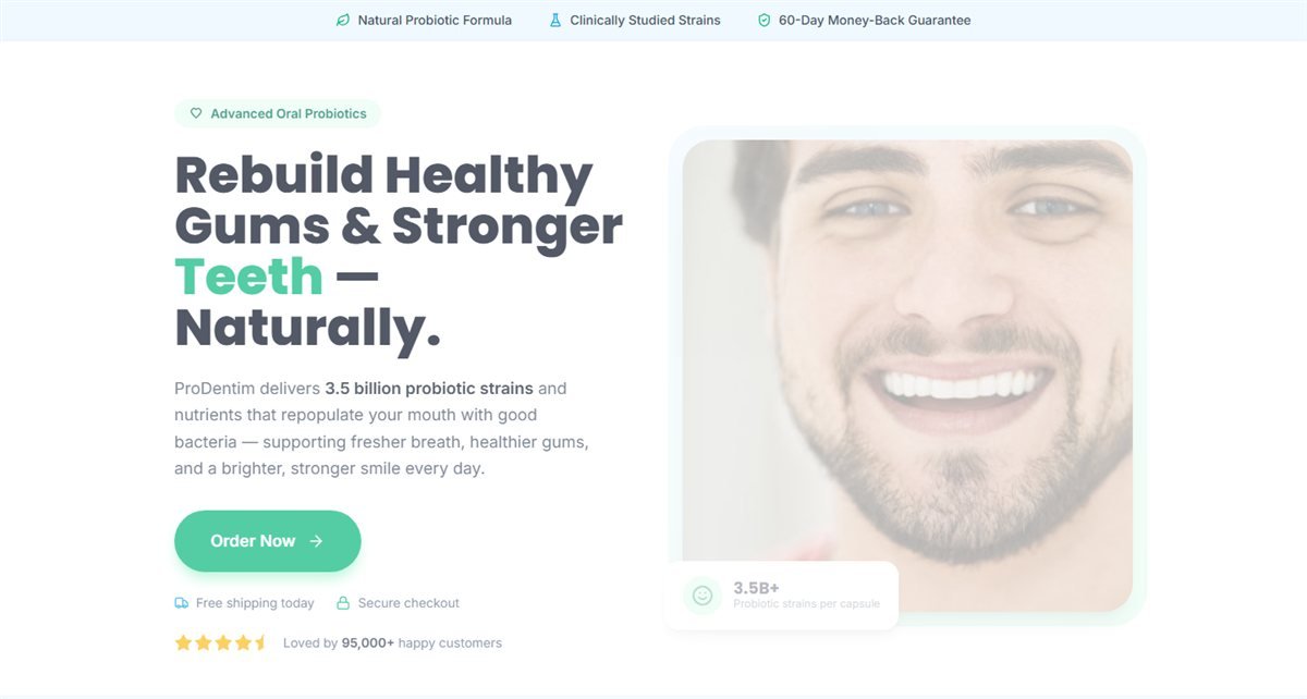 The ProDentim sales landing page